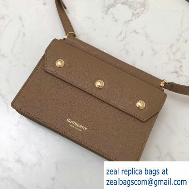 Burberry Mini Leather Title Bag with Pocket Detail Brown 2019 - Click Image to Close