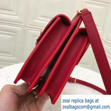 Burberry Mini Leather Title Bag with Pocket Detail Red 2019 - Click Image to Close