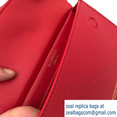 Burberry Mini Leather Title Bag with Pocket Detail Red 2019 - Click Image to Close