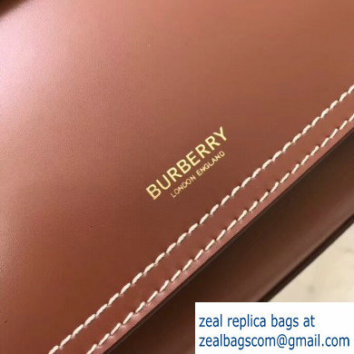 Burberry Mini Topstitch Detail Leather Pocket Bag Brown 2019