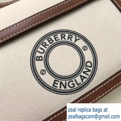 Burberry Mini Two-tone Canvas and Leather Pocket Bag Brown 2019 - Click Image to Close