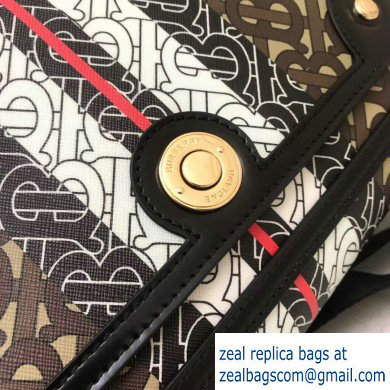 Burberry Monogram Stripe E-canvas Note Crossbody Bag 2019