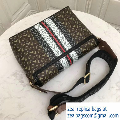 Burberry Monogram Stripe E-canvas Note Crossbody Bag 2019