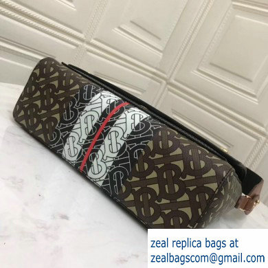Burberry Monogram Stripe E-canvas Note Crossbody Bag 2019