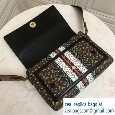 Burberry Monogram Stripe E-canvas Note Crossbody Bag 2019