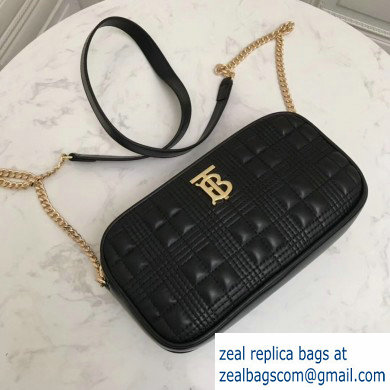 Burberry Quilted Lambskin Camera Bag Black 2019 - Click Image to Close