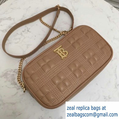 Burberry Quilted Lambskin Camera Bag Camel 2019 - Click Image to Close
