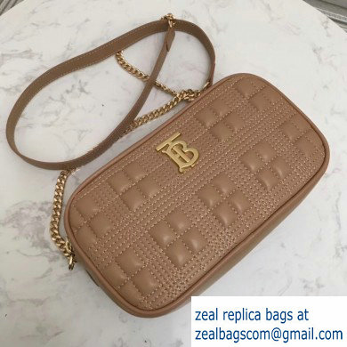 Burberry Quilted Lambskin Camera Bag Camel 2019