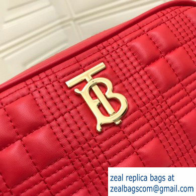 Burberry Quilted Lambskin Camera Bag Red 2019