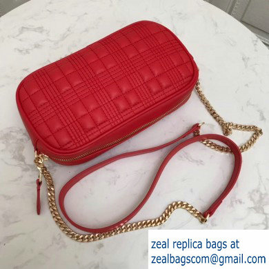 Burberry Quilted Lambskin Camera Bag Red 2019