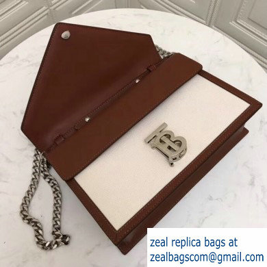 Burberry Small Canvas and Leather TB Envelope Clutch Bag 2019