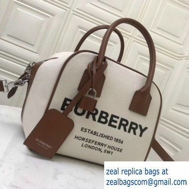 Burberry Small Horseferry Print Canvas Cube Bag 2019