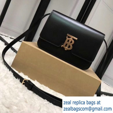 Burberry Small Leather TB Bag Black 2019 - Click Image to Close