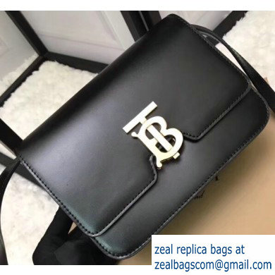 Burberry Small Leather TB Bag Black 2019 - Click Image to Close