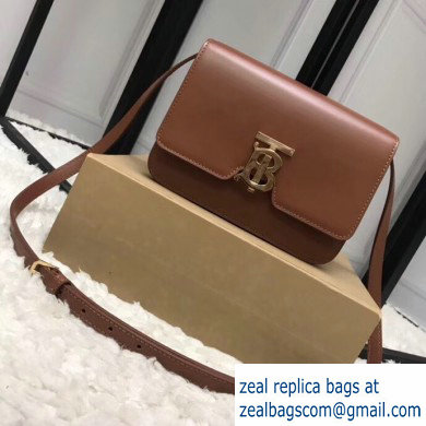 Burberry Small Leather TB Bag Brown 2019 - Click Image to Close