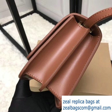 Burberry Small Leather TB Bag Brown 2019 - Click Image to Close