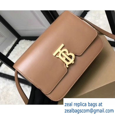 Burberry Small Leather TB Bag Camel 2019 - Click Image to Close