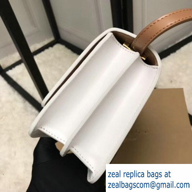 Burberry Small Leather TB Bag Two-tone White/Camel 2019