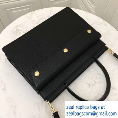 Burberry Small Leather Title Bag with Pocket Detail Black 2019