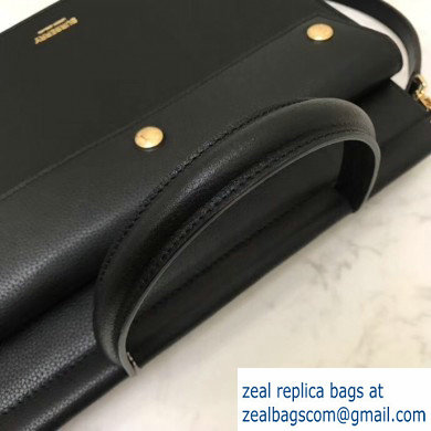 Burberry Small Leather Title Bag with Pocket Detail Black 2019 - Click Image to Close