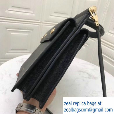 Burberry Small Leather Title Bag with Pocket Detail Black 2019 - Click Image to Close