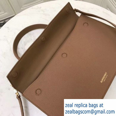 Burberry Small Leather Title Bag with Pocket Detail Brown 2019 - Click Image to Close