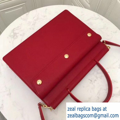 Burberry Small Leather Title Bag with Pocket Detail Red 2019 - Click Image to Close