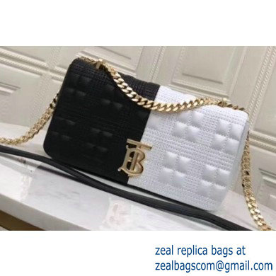 Burberry Small Quilted Lambskin Lola Bag Colour Block Black/White 2019 - Click Image to Close