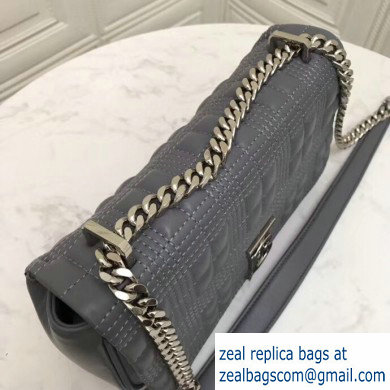 Burberry Small Quilted Lambskin Lola Bag Gray 2019 - Click Image to Close