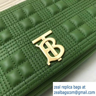 Burberry Small Quilted Lambskin Lola Bag Green 2019 - Click Image to Close