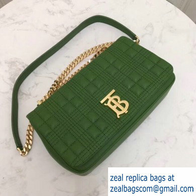 Burberry Small Quilted Lambskin Lola Bag Green 2019