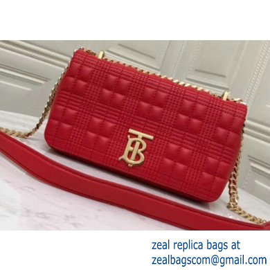 Burberry Small Quilted Lambskin Lola Bag Red 2019