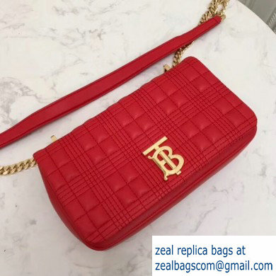 Burberry Small Quilted Lambskin Lola Bag Red 2019