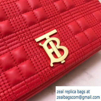 Burberry Small Quilted Lambskin Lola Bag Red 2019 - Click Image to Close