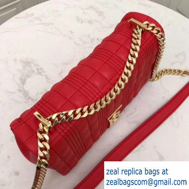 Burberry Small Quilted Lambskin Lola Bag Red 2019