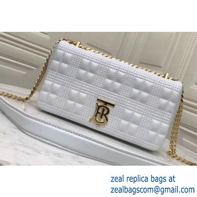 Burberry Small Quilted Lambskin Lola Bag White 2019