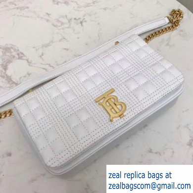 Burberry Small Quilted Lambskin Lola Bag White 2019 - Click Image to Close