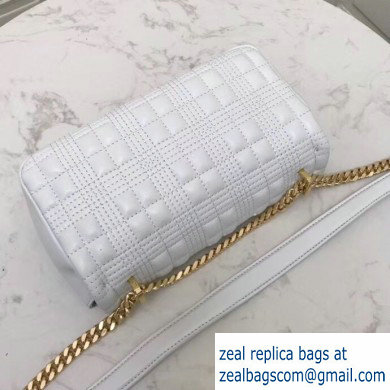 Burberry Small Quilted Lambskin Lola Bag White 2019