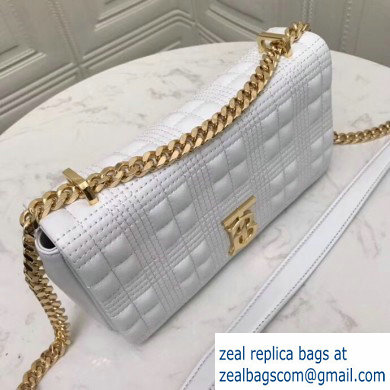 Burberry Small Quilted Lambskin Lola Bag White 2019
