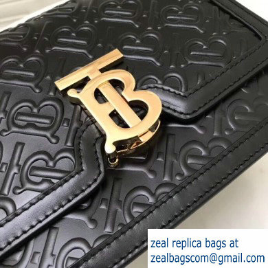 Burberry Small Quilted Monogram Lambskin TB Bag Black 2019 - Click Image to Close