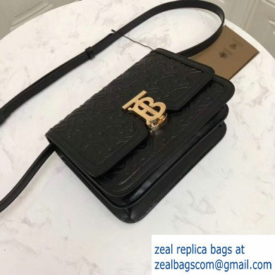 Burberry Small Quilted Monogram Lambskin TB Bag Black 2019