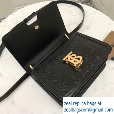 Burberry Small Quilted Monogram Lambskin TB Bag Black 2019 - Click Image to Close