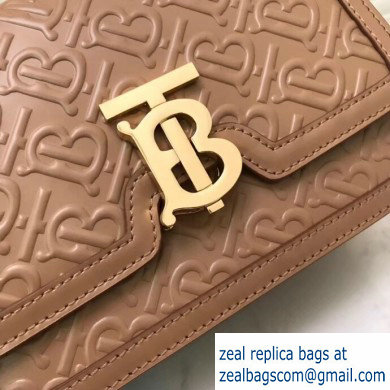 Burberry Small Quilted Monogram Lambskin TB Bag Camel 2019 - Click Image to Close