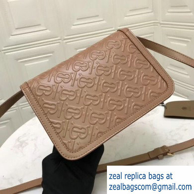 Burberry Small Quilted Monogram Lambskin TB Bag Camel 2019