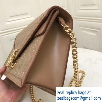 Burberry Small Quilted Monogram TB Envelope Clutch Bag Camel 2019 - Click Image to Close