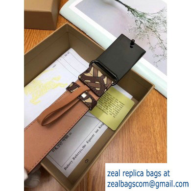 Burberry Width 3.5cm Monogram Stripe E-canvas and Leather Belt BUR27