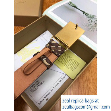 Burberry Width 3.5cm Monogram Stripe E-canvas and Leather Belt BUR28