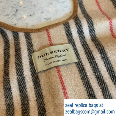 Burberry Wool and Cashmere Blanket Poncho Check/Caramel 2019