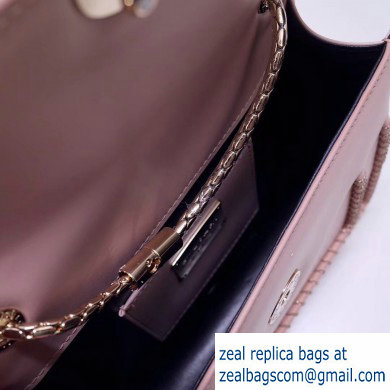 Bvlgari Serpenti Forever 20cm Woven Chain Crossbody Bag Pink 2019 - Click Image to Close