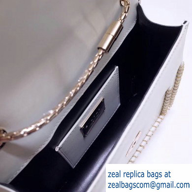 Bvlgari Serpenti Forever 20cm Woven Chain Crossbody Bag White 2019 - Click Image to Close